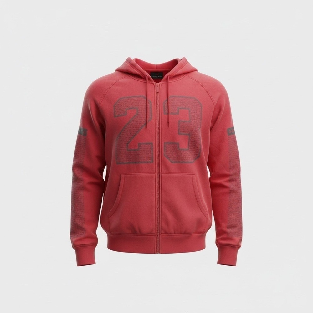 Nike Air Jordan Men's Size Medium Red Pullover Hoodie 23 Logo on Front